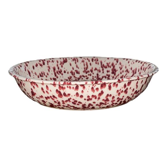 John Lewis Porcelain Red Speckled Bowls Set Of 2 - Picture 2 of 10